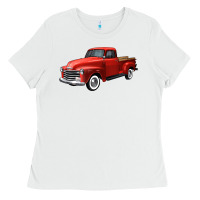 White western red truck right 34 view Ladies Tee - FaDigitalArtStudio