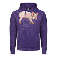 Cloud Purple american yorkshire pig  baby Vintage Hoodie - LillyAllenDesigns