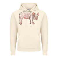Vintage Artic american yorkshire pig  baby Vintage Hoodie - LillyAllenDesigns