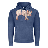 Vintage Denim american yorkshire pig  baby Vintage Hoodie - LillyAllenDesigns