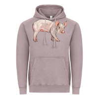 Vintage Zinc american yorkshire pig  baby Vintage Hoodie - LillyAllenDesigns