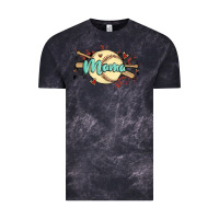 Cloud Black softball mama Vintage Tee - MaliasSmallBusiness