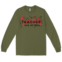 Army Green christmas teacher Long Sleeve Tee - MaliasSmallBusiness