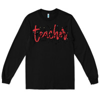 Black christmas teacher Long Sleeve Tee - MaliasSmallBusiness