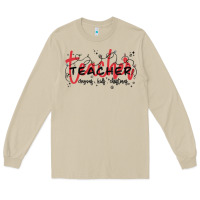 Mushroom christmas teacher Long Sleeve Tee - MaliasSmallBusiness