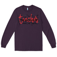 Plum christmas teacher Long Sleeve Tee - MaliasSmallBusiness
