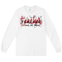 White christmas teacher Long Sleeve Tee - MaliasSmallBusiness