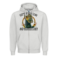 Dove Grey Keep Your Soul Clean And Your Boots Dırty Cowgirl Boots Zipper Hoodie - Bettercallsaul
