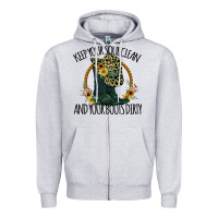Heather Grey Keep Your Soul Clean And Your Boots Dırty Cowgirl Boots Zipper Hoodie - Bettercallsaul