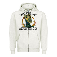 Oatmeal Heather Keep Your Soul Clean And Your Boots Dırty Cowgirl Boots Zipper Hoodie - Bettercallsaul