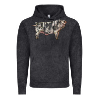 Vintage Black Spotted Pig Vintage Hoodie - LillyAllenDesigns