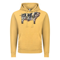Vintage Mustard Spotted Pig Vintage Hoodie - LillyAllenDesigns