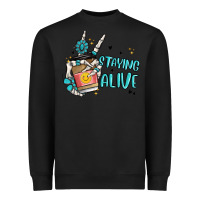 Black staying alive Heavyweight Sweatshirt - MaliasSmallBusiness