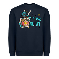 Navy staying alive Heavyweight Sweatshirt - MaliasSmallBusiness