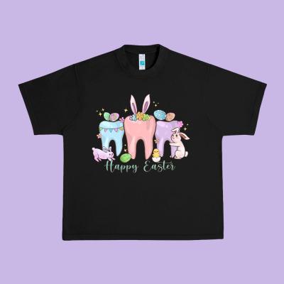 Happy Easter Teeth Urban Heavy Tee Designed By Maliassmallbusiness