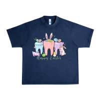 Navy happy easter teeth Urban Heavy Tee - MaliasSmallBusiness