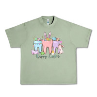 Oil Green happy easter teeth Urban Heavy Tee - MaliasSmallBusiness