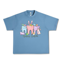 Pebble Blue happy easter teeth Urban Heavy Tee - MaliasSmallBusiness