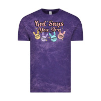 Cloud Purple god says you are easter Vintage Tee - MaliasSmallBusiness