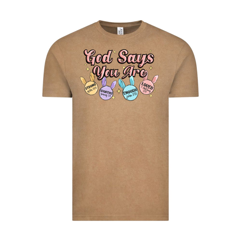 God Says You Are Easter Vintage Tee by MaliasSmallBusiness | Teevron