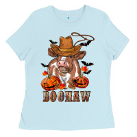 Baby Blue Boohaw Heifer Ladies Tee - RanaPortraitStore