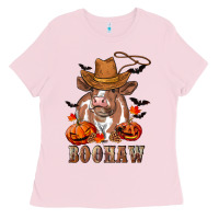 Bubblegum Pink Boohaw Heifer Ladies Tee - RanaPortraitStore
