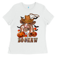 White Boohaw Heifer Ladies Tee - RanaPortraitStore