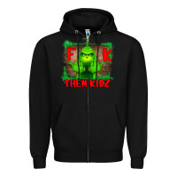Black Fuck Them Kids Grinch Zipper Hoodie - Bettercallsaul
