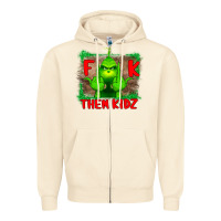 Sandshell Fuck Them Kids Grinch Zipper Hoodie - Bettercallsaul