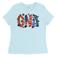 Baby Blue cna america Ladies Tee - RacoonDesign