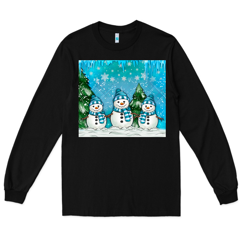 Snowman Long Sleeve Tee by MaliasSmallBusiness | Teevron
