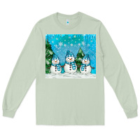 Matcha snowman Long Sleeve Tee - MaliasSmallBusiness