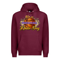 Burgundy It's a Basketball kinda day Premium Hoodie - HowdyJamesFarm