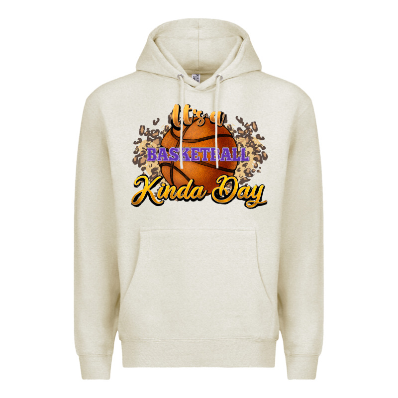 It's A Basketball Kinda Day Premium Hoodie by HowdyJamesFarm | Teevron