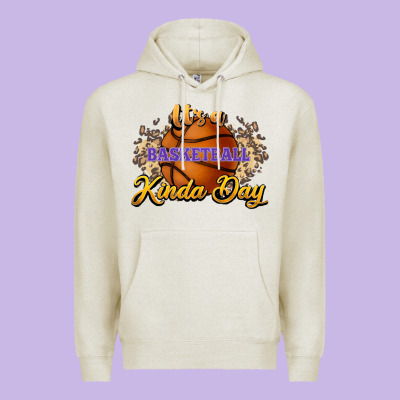 It's A Basketball Kinda Day Premium Hoodie Designed By Howdyjamesfarm