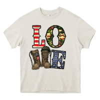 Cream loce army Heavy Core Tee - CowhideDigitalArt