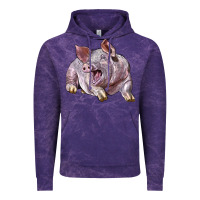 Cloud Purple Landrace Pig Vintage Hoodie - LillyAllenDesigns