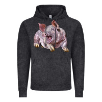 Vintage Black Landrace Pig Vintage Hoodie - LillyAllenDesigns