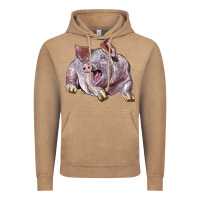 Vintage Coffee Landrace Pig Vintage Hoodie - LillyAllenDesigns