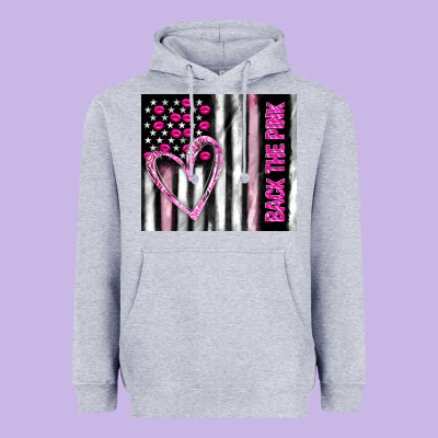 Back The Pink Heavyweight Hoodie Designed By Tumblerdesignbyshophia