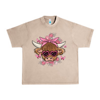 French Oak cow with flowers and butterflies Urban Heavy Tee - MaliasSmallBusiness