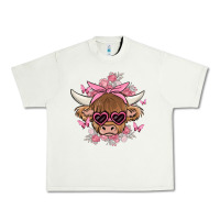 Pistachio cow with flowers and butterflies Urban Heavy Tee - MaliasSmallBusiness