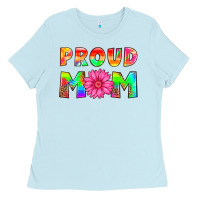 Baby Blue proud mom Ladies Tee - HRA Design Shop
