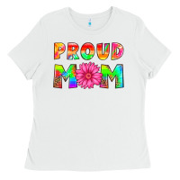 White proud mom Ladies Tee - HRA Design Shop