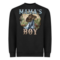Black mamas boy western cowboy boots cactus Heavyweight Sweatshirt - NancyCooperArtShop