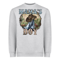 Mamas Boy Western Cowboy Boots Cactus Heavyweight Sweatshirt | Teevron
