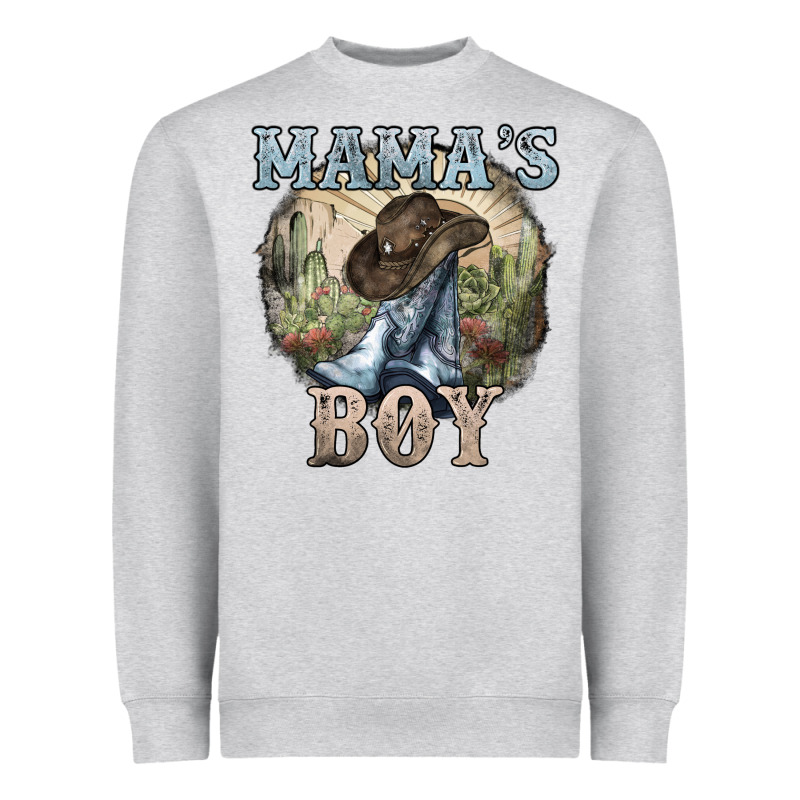 Mamas Boy Western Cowboy Boots Cactus Heavyweight Sweatshirt by NancyCooperArtShop | Teevron