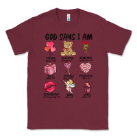 Burgundy god says i am valentine's day Classic Tee - MaliasSmallBusiness