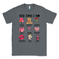 Charcoal Heather god says i am valentine's day Classic Tee - MaliasSmallBusiness