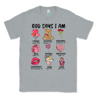 Heather Grey god says i am valentine's day Classic Tee - MaliasSmallBusiness